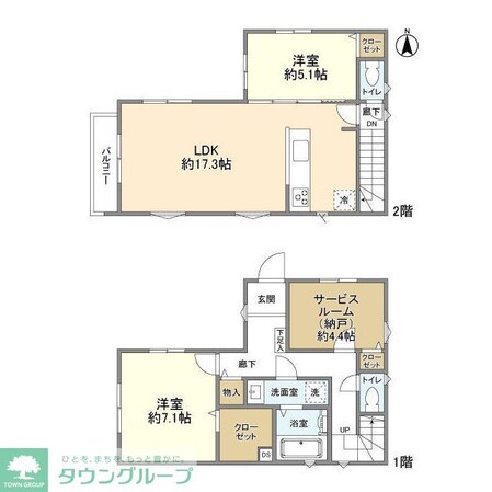 Kolet片倉#10の物件間取画像